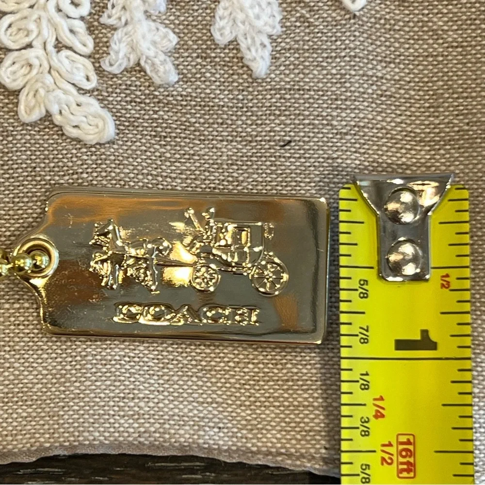 Coach 1941 Horse and Carriage Metallic Gold Bag Charm - Picture 9 of 9